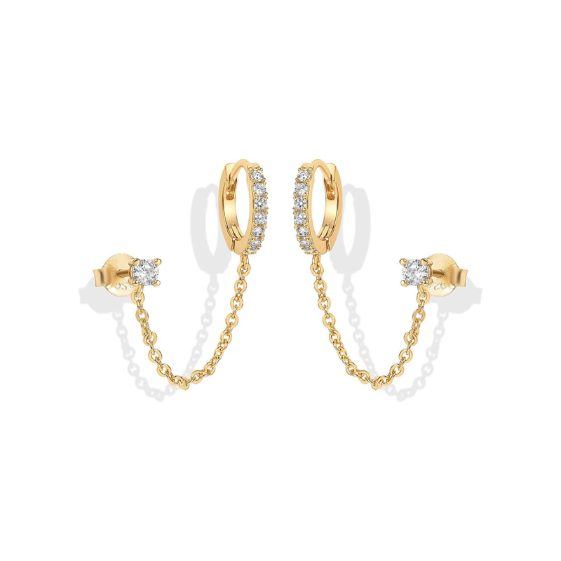 Adella Chain Earrings | Gold
