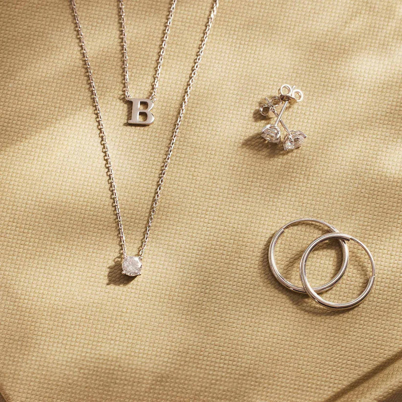 Cléa Stone Necklace | White Gold
