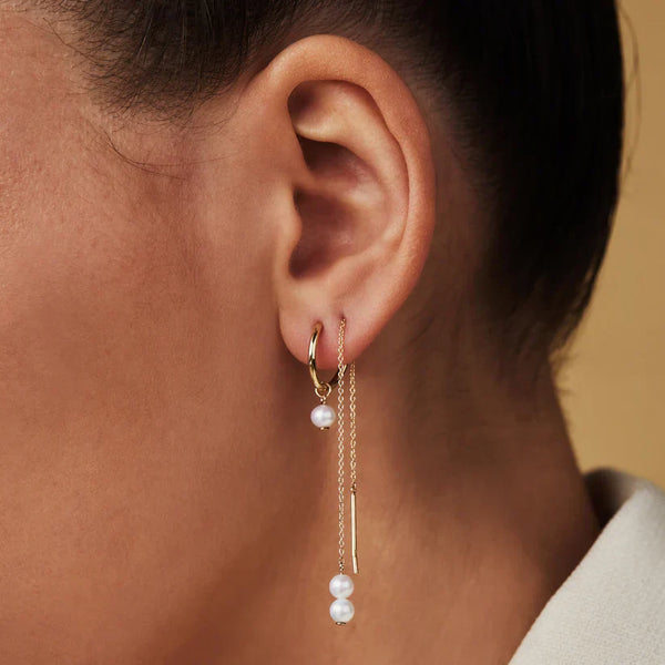 Delia Crest Gold Earrings