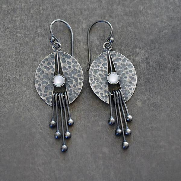 Vintage White Crystal Earrings