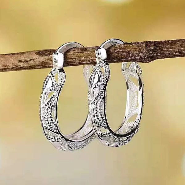 Vintage Silver Hoop Earrings