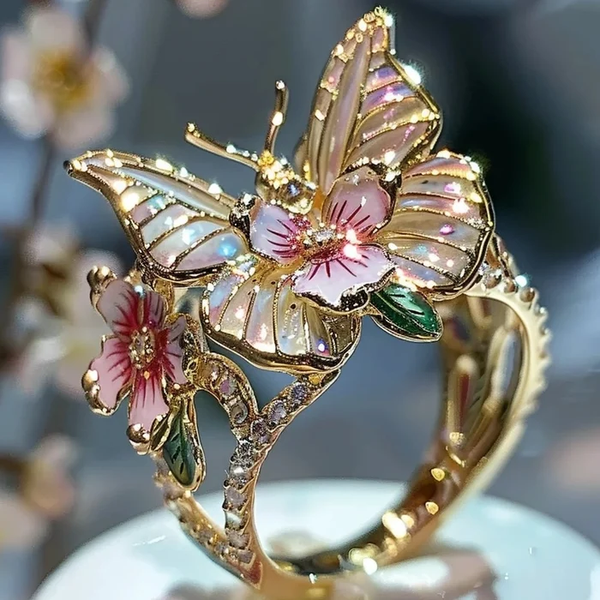 Vintage Golden Canifis Floral Ring