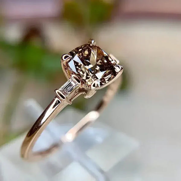 Vintage Crystal & Zirconia Golden Ring