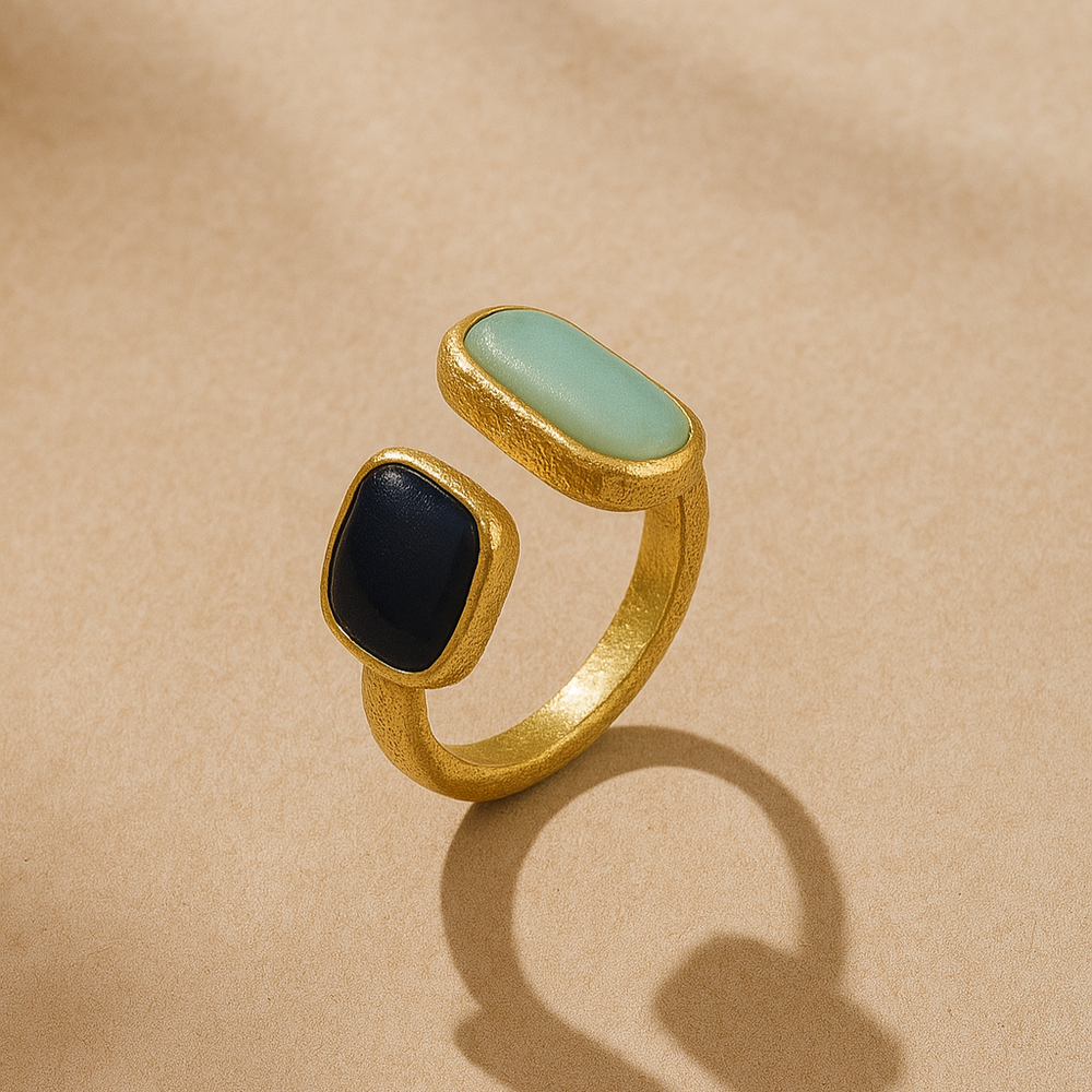 Stone Balance Gold Ring
