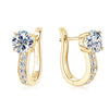 Gold Channel Huggie Earrings