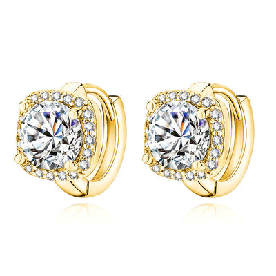 Nadine Gold Square Earrings